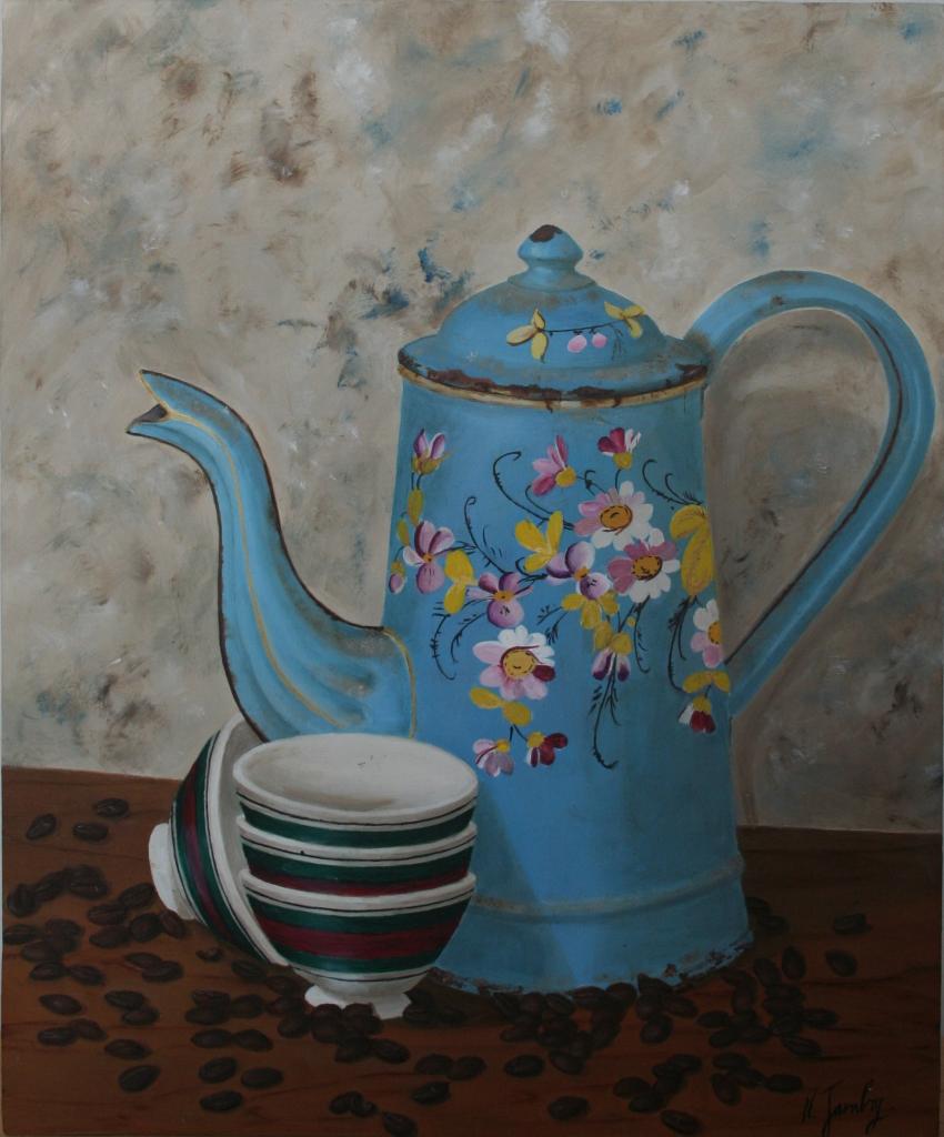 Petit déjeuner fleuri  (31x38) 400€